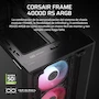 Miniatura de Corsair Frame 4000D RS ARGB Caja Modular ATX Mid-Tower para PC - Negro - Compatible con ASUS BTF, MSI Project Zero, Gigabyte Project Stealth - Altura 19.13 Pulgadas - Soporta Placas Base Micro ATX - Tipo Torre Mediana - Modelo B0DFHNV7TK