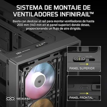 Imagen 5 de Corsair Frame 4000D RS ARGB Caja Modular ATX Mid-Tower para PC - Negro - Compatible con ASUS BTF, MSI Project Zero, Gigabyte Project Stealth - Altura 19.13 Pulgadas - Soporta Placas Base Micro ATX - Tipo Torre Mediana - Modelo B0DFHNV7TK