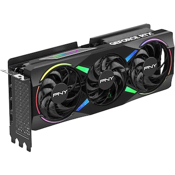 Imagen 5 de PNY GeForce RTX 5070 Ti ARGB Overclocked Triple Fan 16GB GDDR7 Tarjeta Gráfica Negra