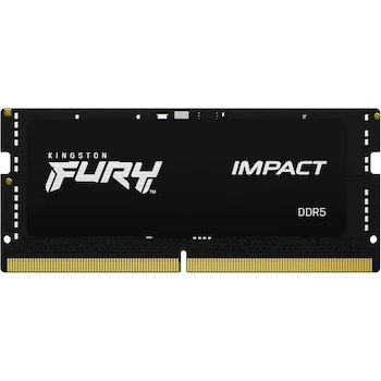 Imagen alusiva al producto Kingston Fury Impact DDR5, Memoria Gamer para Laptop, Capacidad: 16GB, Factor de Forma: SODIMM 262-Pin, Color: Negro, Numero de Parte: KF556S40IB-16