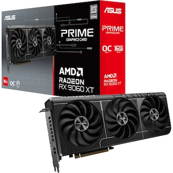 Imagen de referencia para Tarjeta Gráfica ASUS Prime AMD Radeon RX 9060 XT OC Edition 16GB GDDR6 Modelo PRIME-RX9060XT-O16G