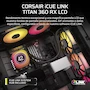 Miniatura de Corsair iCUE Link Titan 360 RX LCD Refrigeración Líquida CPU AIO 360mm Pantalla IPS 2.1" 3x RX120 RGB Ventiladores Hub Incluido Negro