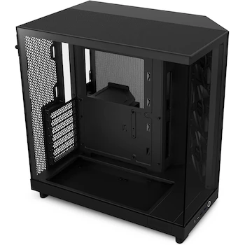Imagen alusiva al producto Gabinete NZXT H6 Flow (2023) CC-H61FB-01 Negro Mid Tower ATX/Micro-ATX/Mini-ITX Dimensiones 41.5x28.7x43.51 cm Peso 9.4 kg