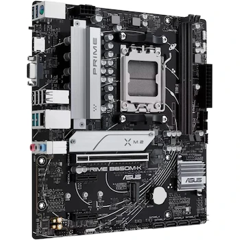 Imagen 3 de Tarjeta Madre ASUS Prime B650M-K Negra Socket AM5 Chipset B650 Micro ATX 24.4x22.1 cm 2x DDR5 Slots Max 96GB 2x M.2 Slots 4x SATA Ports USB-C