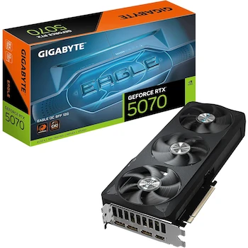 Imagen alusiva al producto GIGABYTE GeForce RTX 5070 Eagle OC SFF 12G GDDR7 12GB 192-bit PCIe 5.0 WINDFORCE Cooling - GV-N5070EAGLE OC-12GD