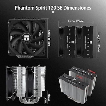 Imagen 5 de Thermalright Phantom Spirit 120 SE CPU Air Cooler Dual Tower 120mm Black