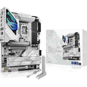 Imagen alusiva al producto ASUS Tarjeta Madre ROG Strix Z890-A Gaming WiFi, ATX, LGA1851 para Intel Core Ultra Serie 2, DDR5, Color Blanco