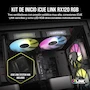 Miniatura de CORSAIR iCUE LINK RX120 RGB Ventiladores PWM de 120 mm con iCUE LINK System Hub - Paquete Triple - Negro