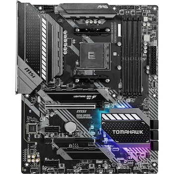 Imagen 2 de Tarjeta Madre MSI MAG B550 TOMAHAWK Gaming ATX Socket AM4 Chipset AMD B550 para Procesadores AMD Ryzen Serie 5000 y 3ra Generación, Memoria DDR4 Dual Channel Máxima 128 GB, 4 Slots DIMM, Color Negro, Modelo 7C91-001R, Tamaño 305 x 244 mm