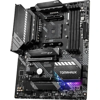Imagen 3 de Tarjeta Madre MSI MAG B550 TOMAHAWK Gaming ATX Socket AM4 Chipset AMD B550 para Procesadores AMD Ryzen Serie 5000 y 3ra Generación, Memoria DDR4 Dual Channel Máxima 128 GB, 4 Slots DIMM, Color Negro, Modelo 7C91-001R, Tamaño 305 x 244 mm