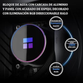 Imagen 4 de Thermalright Frozen Magic 240 Black ARGB V2 Enfriador Líquido CPU AIO 240mm Negro