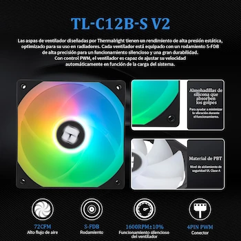 Imagen 5 de Thermalright Frozen Magic 240 Black ARGB V2 Enfriador Líquido CPU AIO 240mm Negro