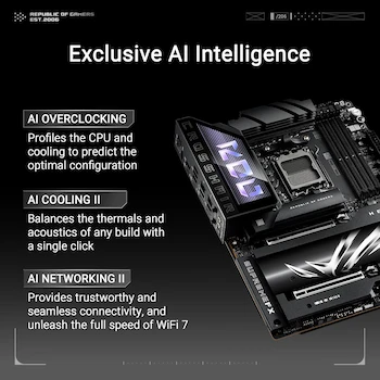 Imagen 2 de ASUS ROG Crosshair X870E Hero - Tarjeta Madre AMD X870E Socket AM5 ATX Negra, Serie ROG Crosshair Hero