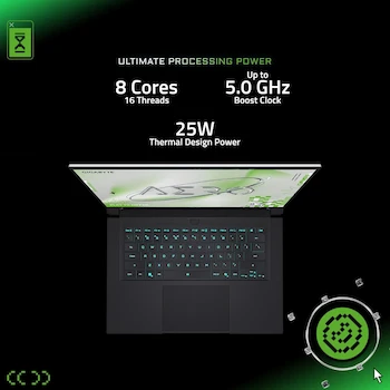 Imagen 3 de GIGABYTE AERO X16 Copilot+ PC Laptop, Lunar White, Model 1WH93USC64DH, 16" 2560x1600 WQXGA Display, AMD Ryzen AI 7 350 Processor, NVIDIA GeForce RTX 5070 GPU, 32GB DDR5 RAM, 1TB SSD, Windows 11 Home