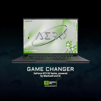 Imagen 4 de GIGABYTE AERO X16 Copilot+ PC Laptop, Lunar White, Model 1WH93USC64DH, 16" 2560x1600 WQXGA Display, AMD Ryzen AI 7 350 Processor, NVIDIA GeForce RTX 5070 GPU, 32GB DDR5 RAM, 1TB SSD, Windows 11 Home