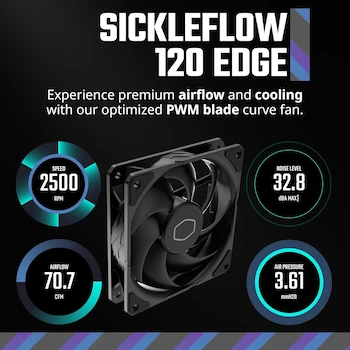 Imagen 4 de Cooler Master Hyper 212 Black Edition CPU Air Cooler Silencio Series Model RR-212S-20PK-R1 120mm Fan 4 Heat Pipes Black