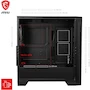 Miniatura de MSI MAG Forge 320R Airflow Negro - Gabinete Midi-Tower ATX/Micro-ATX/Mini-ITX con Ventana RGB y 4 Ventiladores ARGB Instalados