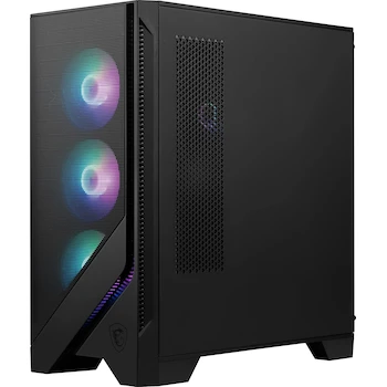 Imagen 4 de MSI MAG Forge 320R Airflow Negro - Gabinete Midi-Tower ATX/Micro-ATX/Mini-ITX con Ventana RGB y 4 Ventiladores ARGB Instalados