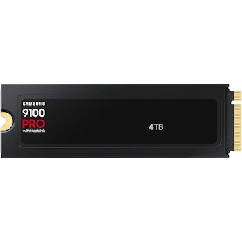 Imagen 2 de Samsung 9100 PRO SSD Interno 4TB con Disipador de Calor Negro PCIe Gen 5.0 x4 NVMe M.2 2280 Serie PRO