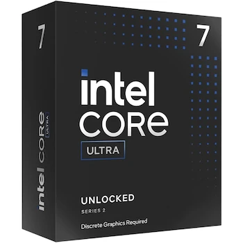 Imagen de referencia para Intel Procesador Core Ultra 7 265KF Serie 2 Arrow Lake Desktop 20 Núcleos Modelo BX80768265KF Boxed Sin Gráficos Integrados LGA 1851