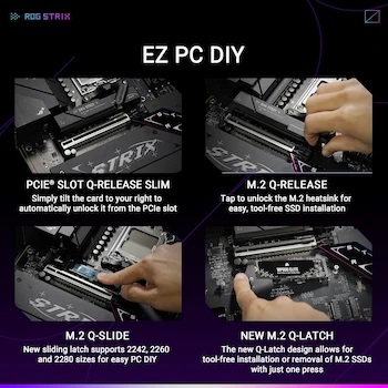 Imagen 5 de ASUS ROG Strix B850-F Gaming WiFi ATX Motherboard, Model 90MB1J70-M0AAY0, Series ROG Strix, Black, AMD B850 Chipset, AM5 Socket for Ryzen Processors, DDR5 Memory up to 256GB, 4x DIMM Slots, Size 30.5 cm x 24.4 cm