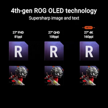 Imagen 2 de ASUS ROG Swift OLED PG27UCDM Monitor Gaming QD-OLED 27 Pulgadas 4K Negro Serie ROG Swift