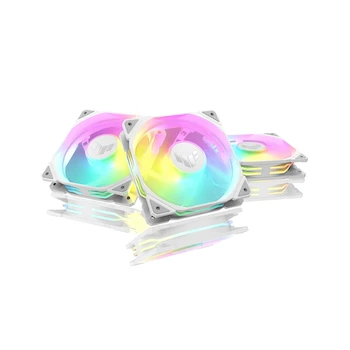 Imagen de referencia para ASUS TUF Gaming TR120 Ventilador Blanco ARGB de 120 mm Marco 28 mm Matriz LED Doble Capa Patrón Lateral