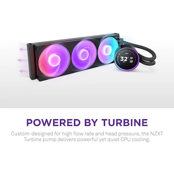 Imagen 2 de NZXT Kraken Elite v2 360mm RGB AIO CPU Enfriador Líquido BK