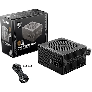 Imagen 3 de MSI MAG A750BN PCIE5 Fuente de Alimentación para Juegos Negra 750W ATX Compacta No Modular Serie MAG
