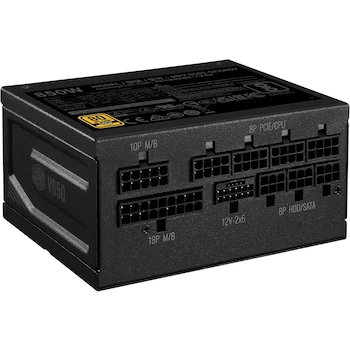 Imagen alusiva al producto Cooler Master V850 SFX Gold ITX SFF Fuente de Alimentación Modular 850W 80 Plus Gold ATX 3.1 90° 12VHPWR PCIe 5.1 Negro 100mm 10 Años