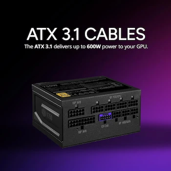Imagen 4 de Cooler Master V850 SFX Gold ITX SFF Fuente de Alimentación Modular 850W 80 Plus Gold ATX 3.1 90° 12VHPWR PCIe 5.1 Negro 100mm 10 Años