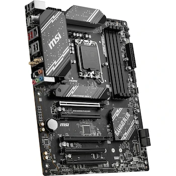 Imagen 4 de MSI B760 Gaming Plus WiFi Placa Base ATX, Chipset Intel B760, Socket LGA 1700, Soporta Procesadores Intel Core 12ª/13ª/14ª Gen, Pentium Gold y Celeron, Memoria DDR5 hasta 256GB, 4 Ranuras, Dimensiones 243.84 x 304.8 mm