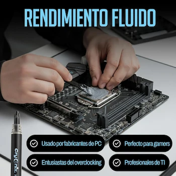 Imagen 3 de CRYONIX Pasta Térmica Premium (2g) Gris para CPU GPU PC Gaming Consolas Servidores