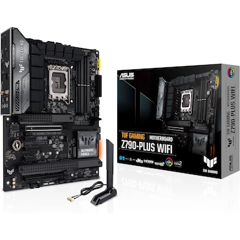 Imagen de referencia para ASUS TUF Gaming Z790-Plus WiFi Intel Z790 LGA 1700 ATX Gaming Motherboard Black for Intel 14th, 13th & 12th Gen Processors, Dimensions 30.5 x 24.4 cm, Model: Z790-Plus WiFi, Series: TUF Gaming