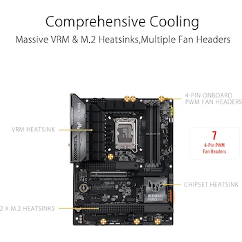 Imagen 4 de ASUS TUF Gaming Z790-Plus WiFi Intel Z790 LGA 1700 ATX Gaming Motherboard Black for Intel 14th, 13th & 12th Gen Processors, Dimensions 30.5 x 24.4 cm, Model: Z790-Plus WiFi, Series: TUF Gaming