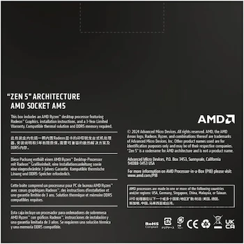 Imagen 4 de AMD Ryzen 9 9950X Procesador de Escritorio Desbloqueado 16 Núcleos 32 Hilos Socket AM5 Serie 9000 Granite Ridge Modelo 100-100001277WOF Tray Sin Cooler