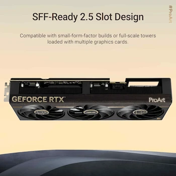 Imagen 3 de ASUS ProArt Tarjeta gráfica GeForce RTX 5080 OC Edition (PCIe 5.0, 16GB GDDR7, USB Type-C, HDMI/DP 2.1, 2.5-Slot)