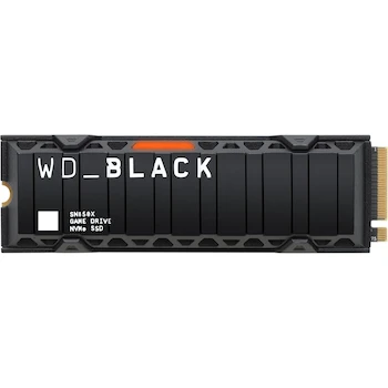Imagen alusiva al producto WD_BLACK 4TB SN850X NVMe Unidad Interna de Estado Sólido con Disipador Térmico, Gen4 PCIe, M.2 2280, Color Negro, Modelo WDS400T2XHE