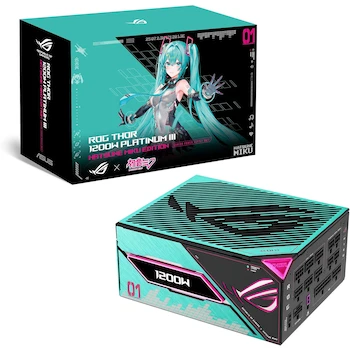 Imagen 1 de ASUS ROG Thor 1200W Platinum III Hatsune Miku Edition Fuente de Alimentación Azul