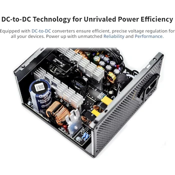 Imagen 2 de MONTECH APX 750W Fuente de Alimentación No Modular ATX, Color Negro, Modelo APX 750W, Serie APX, Capacidad 750W, Dimensiones 150mm x 86mm x 140mm