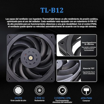 Imagen 5 de Thermalright Frozen Edge 360 Negro Refrigerador de Agua AIO para CPU de 360mm para AMD AM4/AM5, Intel LGA 1150/1151/1155/1156/1200/1700/1851/2011/2011-3/2066