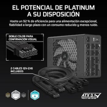 Imagen 4 de Corsair HX1200i (2025) Fuente de Alimentación ATX Totalmente Modular 1200W HXi Series Negro