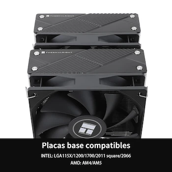 Imagen 3 de Thermalright Phantom Spirit 120 Enfriador de Aire para CPU Dual Tower 120mm Negro Modelo PS120 Serie Phantom Spirit