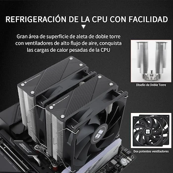 Imagen 4 de Thermalright Phantom Spirit 120 Enfriador de Aire para CPU Dual Tower 120mm Negro Modelo PS120 Serie Phantom Spirit