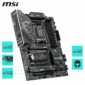 Imagen 5 de MSI X870 Gaming Plus WiFi V1 Placa Base Motherboard ATX Negra AMD AM5 Serie X870