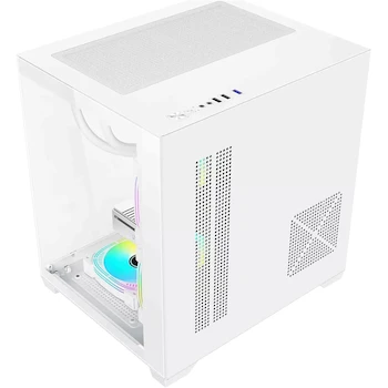 Imagen 2 de Stylos Gabinete Gamer CXi2 Micro ATX Mini Torre 3 Fan Cristal Templado RGB Blanco XZGAMC2W