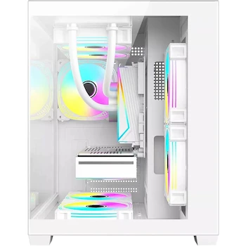 Imagen 4 de Stylos Gabinete Gamer CXi2 Micro ATX Mini Torre 3 Fan Cristal Templado RGB Blanco XZGAMC2W