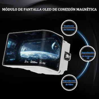 Imagen de referencia para Thermalright Wonder Vision 360 UB ARGB White AIO CPU Liquid Cooler con Pantalla Curvada 3D de 6.67 Pulgadas Resolución 2400x1080 y Pantalla de Panel Magnético, Modelo WV360 UB ARGB WHITE