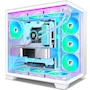 Miniatura de FOIFKIN F600 Carcasa para PC Mid-Tower ATX Gaming con 7 Ventiladores PWM ARGB Preinstalados y Vidrio Panorámico 270° con Puerto Type-C, Blanco
