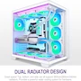 Miniatura de FOIFKIN F600 Carcasa para PC Mid-Tower ATX Gaming con 7 Ventiladores PWM ARGB Preinstalados y Vidrio Panorámico 270° con Puerto Type-C, Blanco